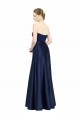 Sleeveless Sweetheart Low Back Stretch Satin A-Line Black Tie Evening Gown / Bridesmaid Dress Newcastle