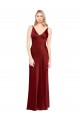 Sleeveless Spaghetti Straps V-Back Stretch Satin A-Line Formal Evening Gown / Prom Dress / Bridesmaid Dress Newcastle