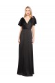 Cap Sleeves V-Neck Open Back Stretch Satin A-Line Bridesmaid Dress / Evening Dress Newcastle