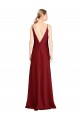 Sleeveless V-Neck V-Back Stretch Satin A-Line Black Tie Evening Gown / Prom Dress / Bridesmaid Dress Newcastle
