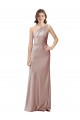 Sleeveless One Shoulder Open Back Stretch Satin Sheath Formal Evening Gown / Prom Dress / Bridesmaid Dress Newcastle