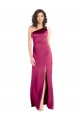 Sleeveless One Shoulder Open Back Stretch Satin A-Line Formal Evening Gown / Prom Dress / Bridesmaid Dress Newcastle