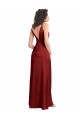 Sleeveless V-Neck V-Back Stretch Satin A-Line Formal Dress / Bridesmaid Dress Newcastle