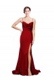 Sleeveless Spaghetti Straps Criss Cross Back Stretch Satin Sheath Black Tie Evening Gown / Prom Dress / Bridesmaid Dress Newcastle