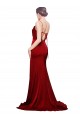 Sleeveless Spaghetti Straps Criss Cross Back Stretch Satin Sheath Black Tie Evening Gown / Prom Dress / Bridesmaid Dress Newcastle