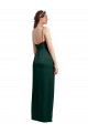 Sleeveless Spaghetti Straps Low Back Stretch Satin Column Formal Evening Gown / Prom Dress / Bridesmaid Dress Newcastle
