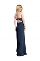 Sleeveless Halter Neck Criss Cross Open Back Stretch Satin A-Line Formal Evening Gown / Prom Dress / Bridesmaid Dress Newcastle