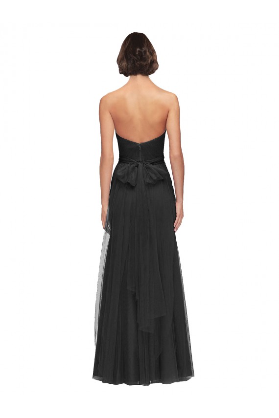 Sleeveless Black Sweetheart Tulle A-Line Bridesmaid Dresses Newcastle