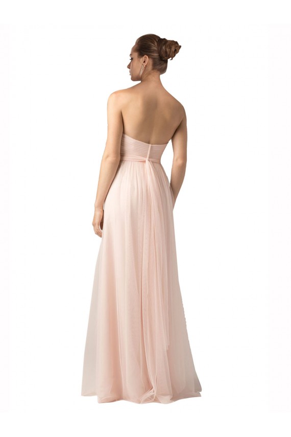 Sleeveless Nude Sweetheart Tulle A-Line Bridesmaid Dress / Evening Dress Newcastle