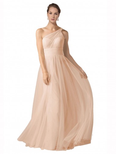 Sleeveless Spaghetti Straps Keyhole Back Tulle A-Line Formal Dress / Bridesmaid Dress Newcastle