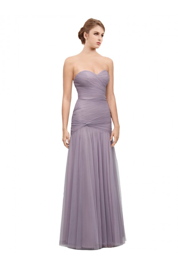 Sleeveless Heather Sweetheart Tulle Mermaid Bridesmaid Dress Newcastle