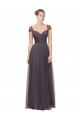 Cap Sleeves Pewter Sweetheart Tulle A-Line Bridesmaid Dress Newcastle