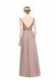 Sleeveless Blush V-Neck Tulle A-Line Bridesmaid Dress Newcastle