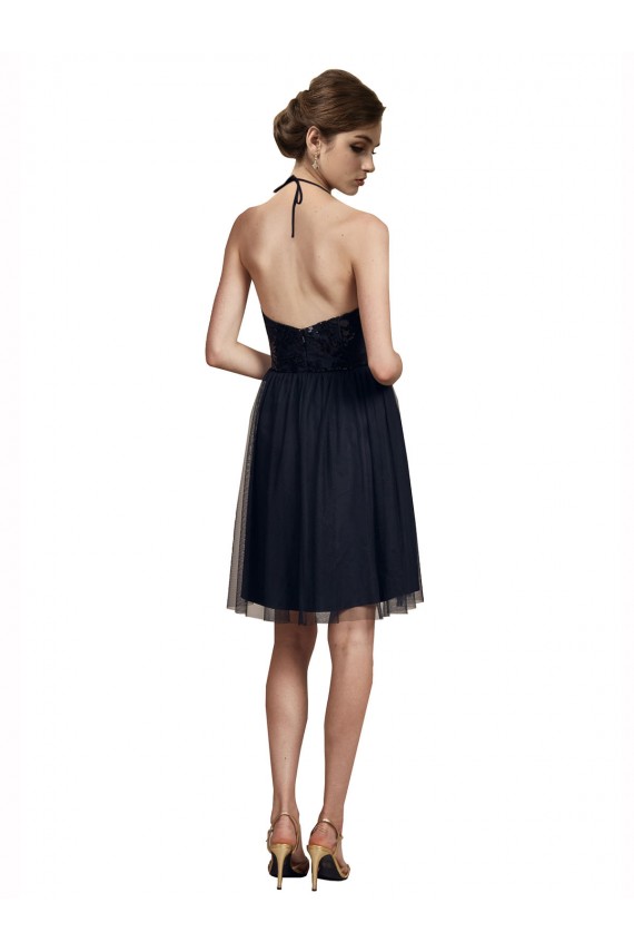Sleeveless Halter Neck Tulle A-Line Bridesmaid Gown Newcastle