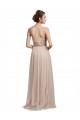 Sleeveless Nude Halter Neck Tulle A-Line Bridesmaid Dress Newcastle