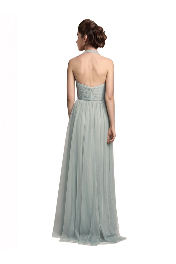 Sleeveless Halter Neck Tulle A-Line Bridal Party Dress / Evening Dress Newcastle