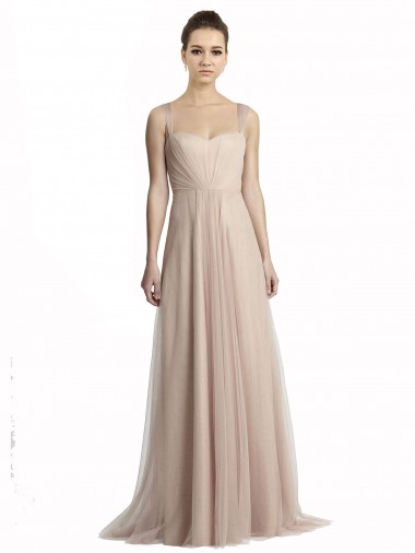Sleeveless Square Neck Tulle A-Line Bridesmaid Evening Dress Newcastle