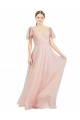 Flutter Sleeves V-Neck Tulle A-Line Formal Dress / Bridesmaid Dress Newcastle