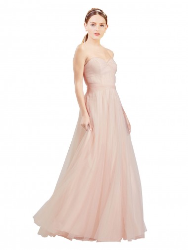 Sleeveless Sweetheart Open Back Tulle A-Line Semi Formal Dress / Bridesmaid Dress Newcastle