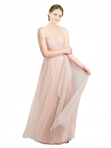 Sleeveless Pink Sweetheart Tulle A-Line Bridesmaid Dress / Evening Dress Newcastle