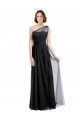 Sleeveless Black One Shoulder Tulle A-Line Bridesmaid Dress Newcastle