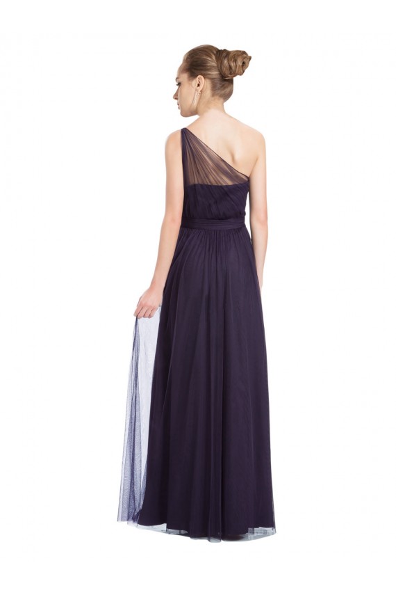Sleeveless Black One Shoulder Tulle A-Line Bridesmaid Dress Newcastle