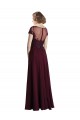 Cap Sleeves Jewel Neck Tulle & Soft Chiffon A-Line Bridesmaid Dress Newcastle