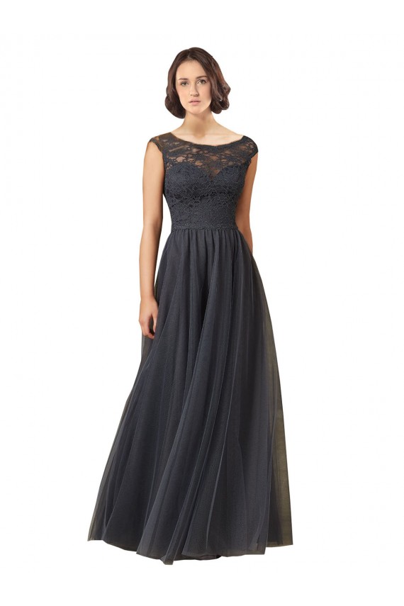 Cap Sleeves Bateau Neck Tulle & Lace A-Line Bridesmaid Dress Newcastle