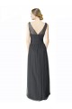 Sleeveless V-Neck V-Back Tulle A-Line Formal Dress / Bridesmaid Dress Newcastle