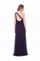 Sleeveless Plum One Shoulder Tulle A-Line Bridesmaid Dress Newcastle