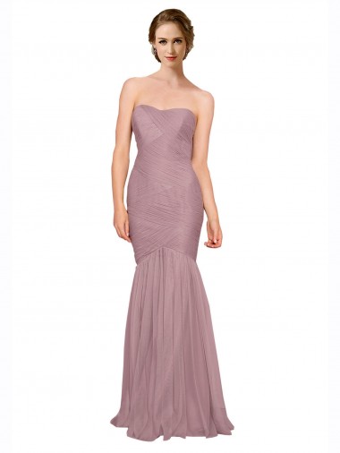 Sleeveless Sweetheart Tulle Mermaid Bridesmaid Dress Newcastle