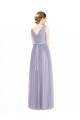 Sleeveless Lilac V-Neck V-Back Tulle A-Line Bridesmaid Dress Newcastle