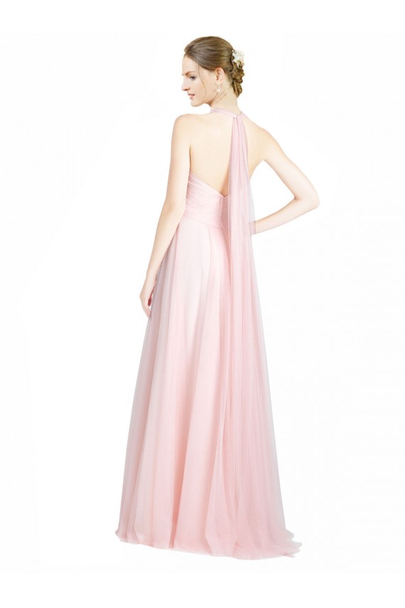 Sleeveless Mint Green Spaghetti Straps Open Back Tulle A-Line Bridesmaid Dress Newcastle