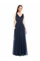 Sleeveless V-Neck Low Back Tulle Sheath Bridesmaid Dress Newcastle