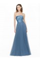 Sleeveless Strapless Low Back Satin & Tulle A-Line Bridesmaid Dress Newcastle