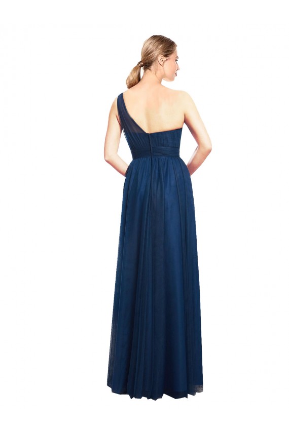 Sleeveless One Shoulder Tulle A-Line Bridesmaid Dress / Evening Dress Newcastle