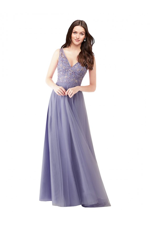 Sleeveless Sweetheart V-Back Tulle & Lace A-Line Formal Dress / Bridesmaid Dress Newcastle