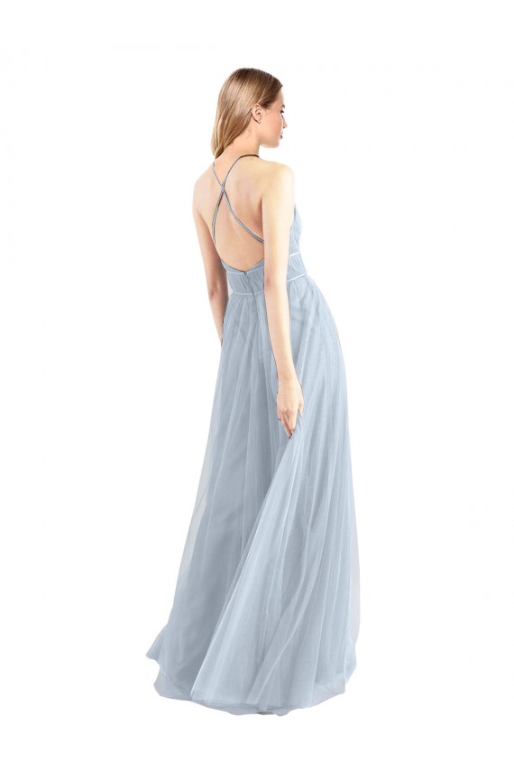 Sleeveless Halter Neck Criss Cross Back Tulle A-Line Bridesmaid Dress Newcastle