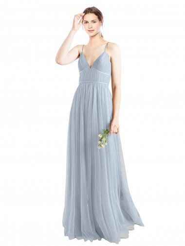 Sleeveless Spaghetti Straps Open Back Tulle A-Line Evening Dress / Bridesmaid Dress Newcastle
