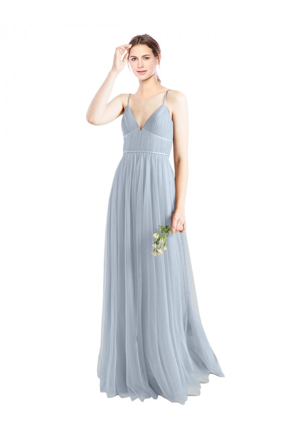 Sleeveless Spaghetti Straps Open Back Tulle A-Line Evening Dress / Bridesmaid Dress Newcastle