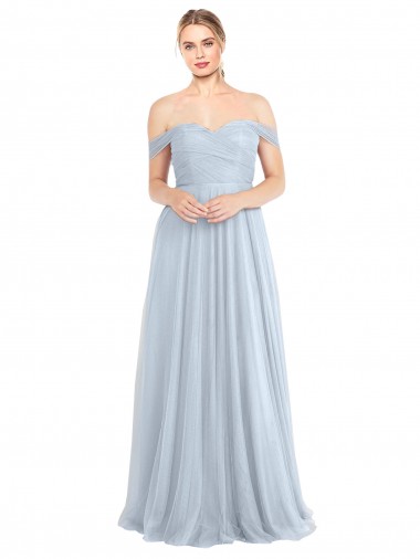 Sleeveless Off the Shoulder Tulle A-Line Evening Dress / Bridesmaid Dress Newcastle