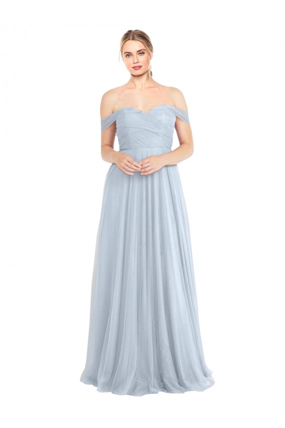 Sleeveless Off the Shoulder Tulle A-Line Evening Dress / Bridesmaid Dress Newcastle