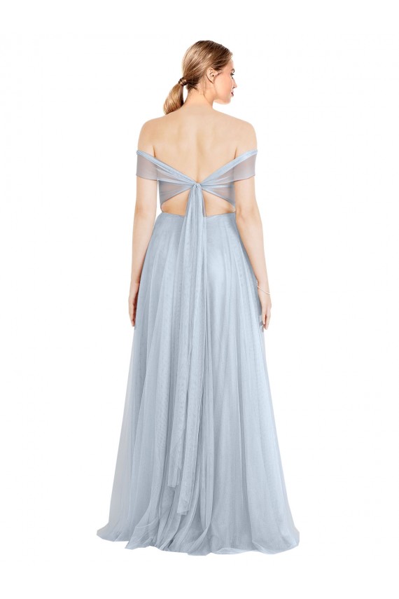 Sleeveless Off the Shoulder Tulle A-Line Evening Dress / Bridesmaid Dress Newcastle