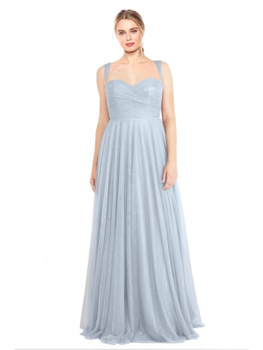 Sleeveless Spaghetti Straps Tulle A-Line Evening Gown / Bridesmaid Dress Newcastle