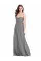 Sleeveless Slate Grey Sweetheart Tulle A-Line Bridesmaid Gown Newcastle