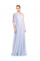 Flutter Sleeves One Shoulder Tulle A-Line Bridesmaid Dress Newcastle