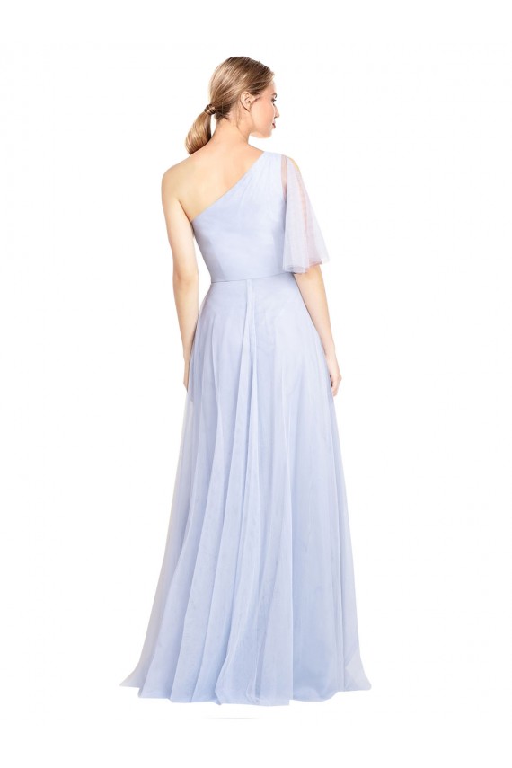 Flutter Sleeves One Shoulder Tulle A-Line Bridesmaid Dress Newcastle