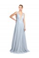 Sleeveless Light Sky Blue Spaghetti Straps V-Back Tulle A-Line Bridesmaid Dress Newcastle