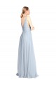 Sleeveless Light Sky Blue Spaghetti Straps V-Back Tulle A-Line Bridesmaid Dress Newcastle