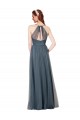 Sleeveless Spaghetti Straps Keyhole Back Tulle A-Line Bridesmaid Dress Newcastle